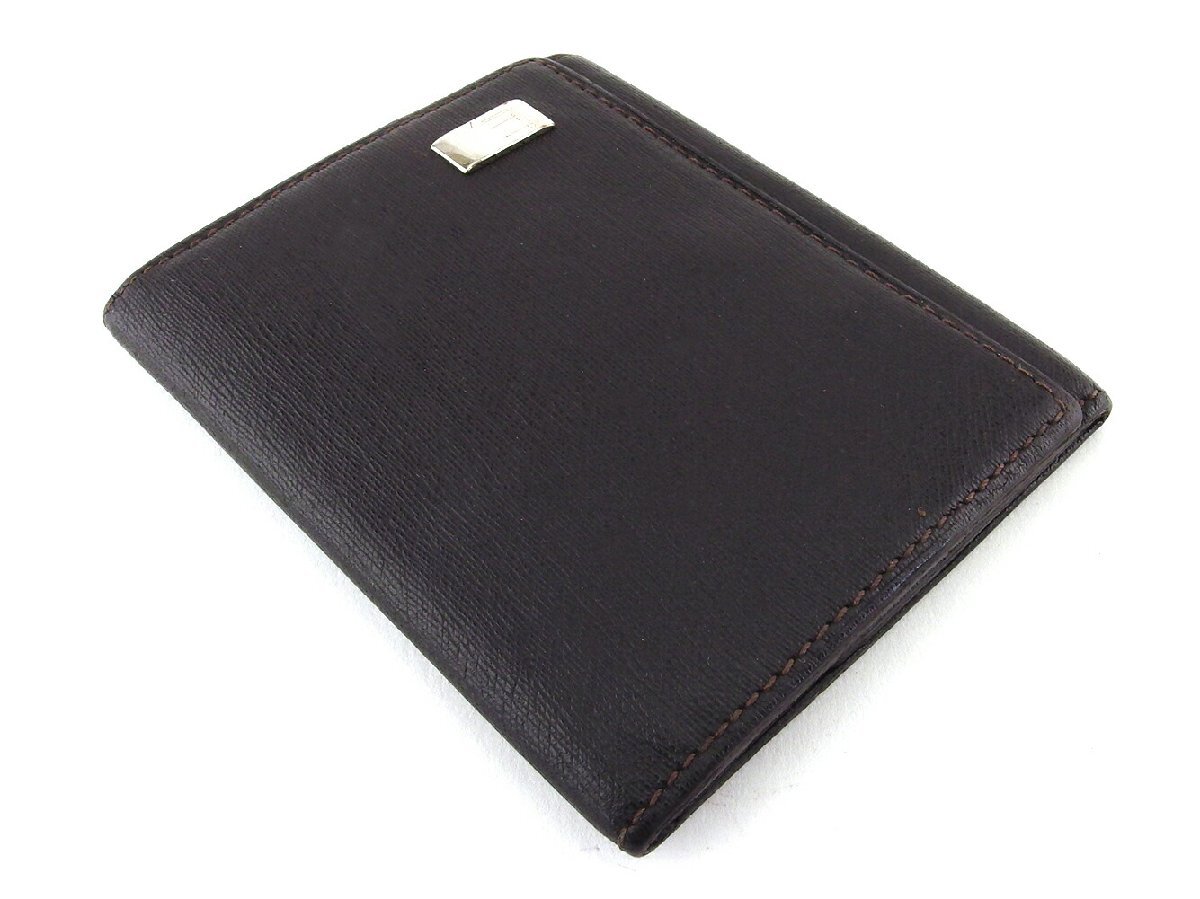 ダンヒル Dunhill コインケース サイドカー ブラウン シルバー レディース 中古_画像2
