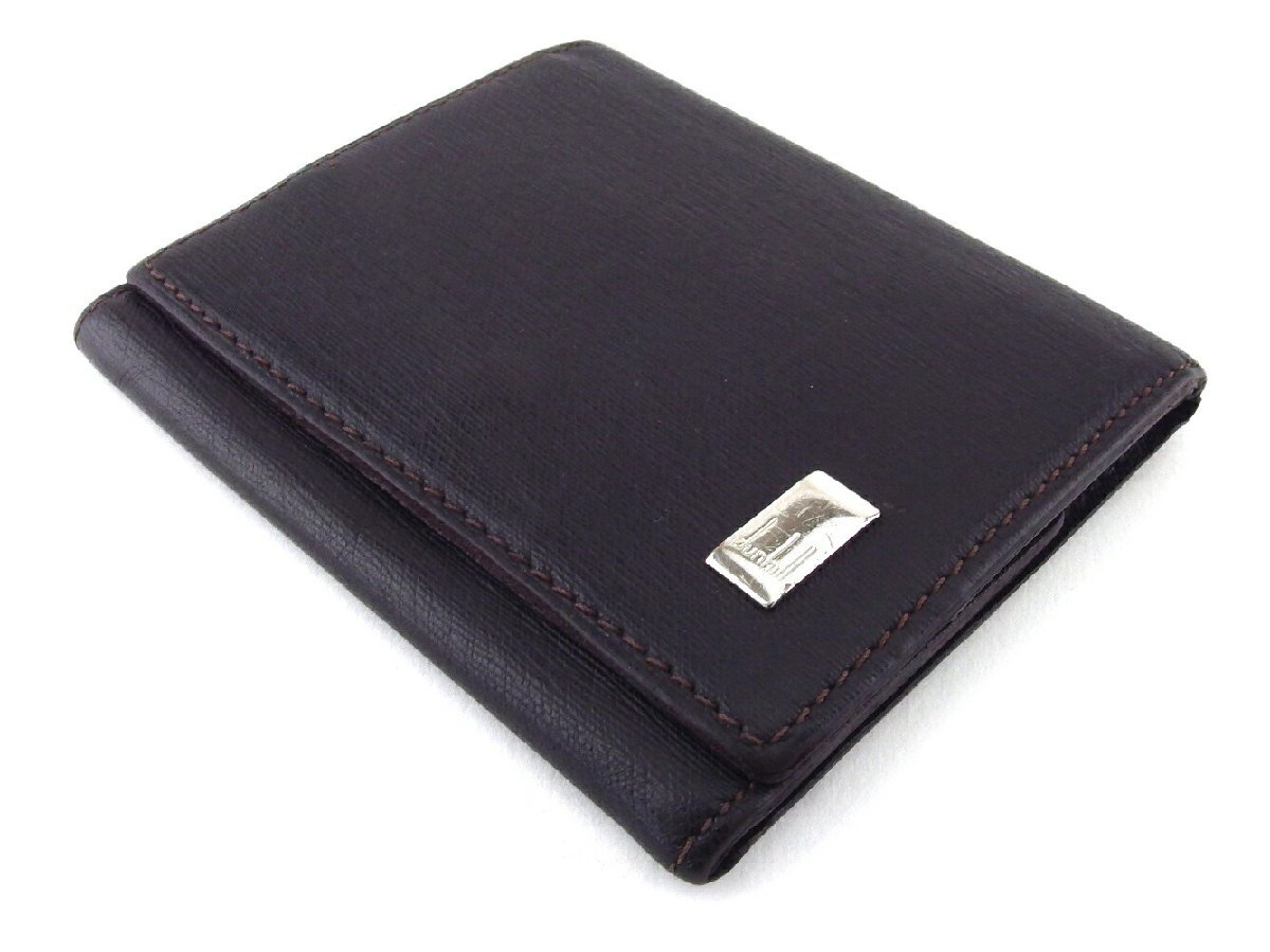 ダンヒル Dunhill コインケース サイドカー ブラウン シルバー レディース 中古_画像3