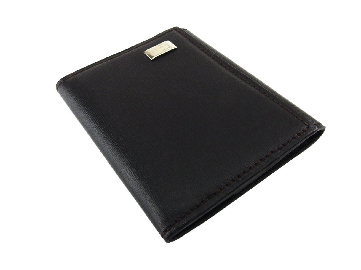 ダンヒル Dunhill コインケース サイドカー ロゴプレート ブラウン シルバー レディース 中古_画像2