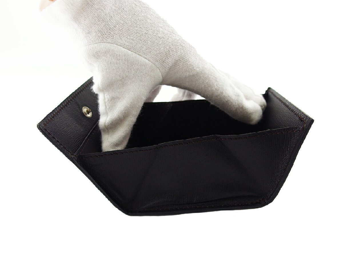 ダンヒル Dunhill コインケース サイドカー ロゴプレート ブラウン シルバー レディース 中古_画像6