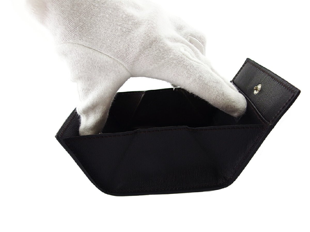 ダンヒル Dunhill コインケース サイドカー ロゴプレート ブラウン シルバー レディース 中古_画像8