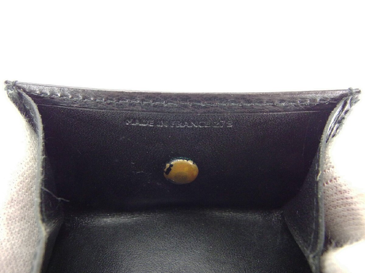 ダンヒル Dunhill コインケース ロゴ スクエアフォルム ブラウン ブラック レディース 中古_画像5
