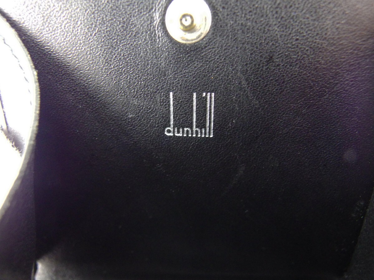 ダンヒル Dunhill コインケース ロゴ スクエアフォルム ブラウン ブラック レディース 中古_画像7