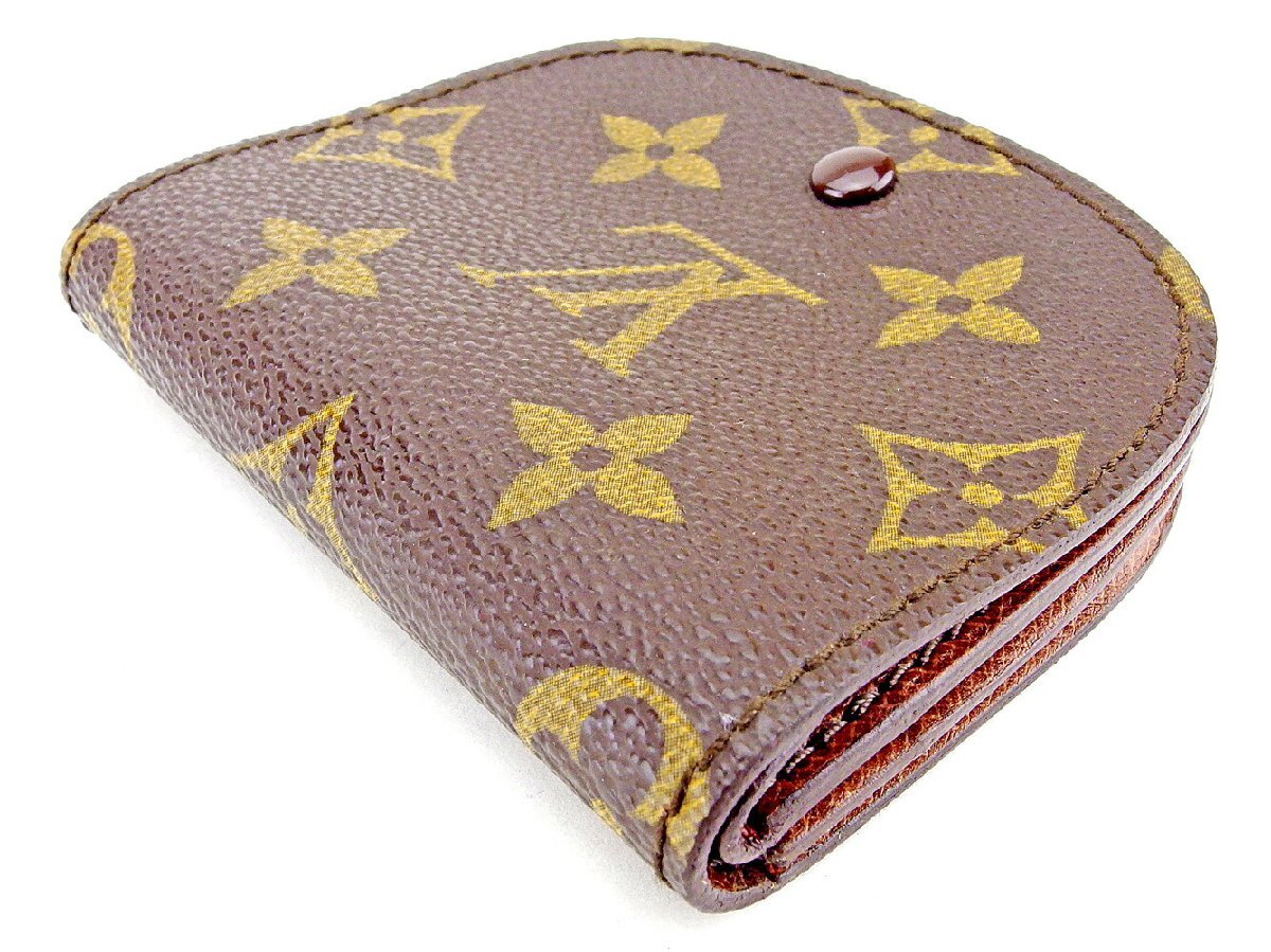 【30%OFFクーポン】ルイ・ヴィトン LOUIS VUITTON コインケース モノグラム /ポルトモネ・グセ ブラウン レディース 中古_画像3