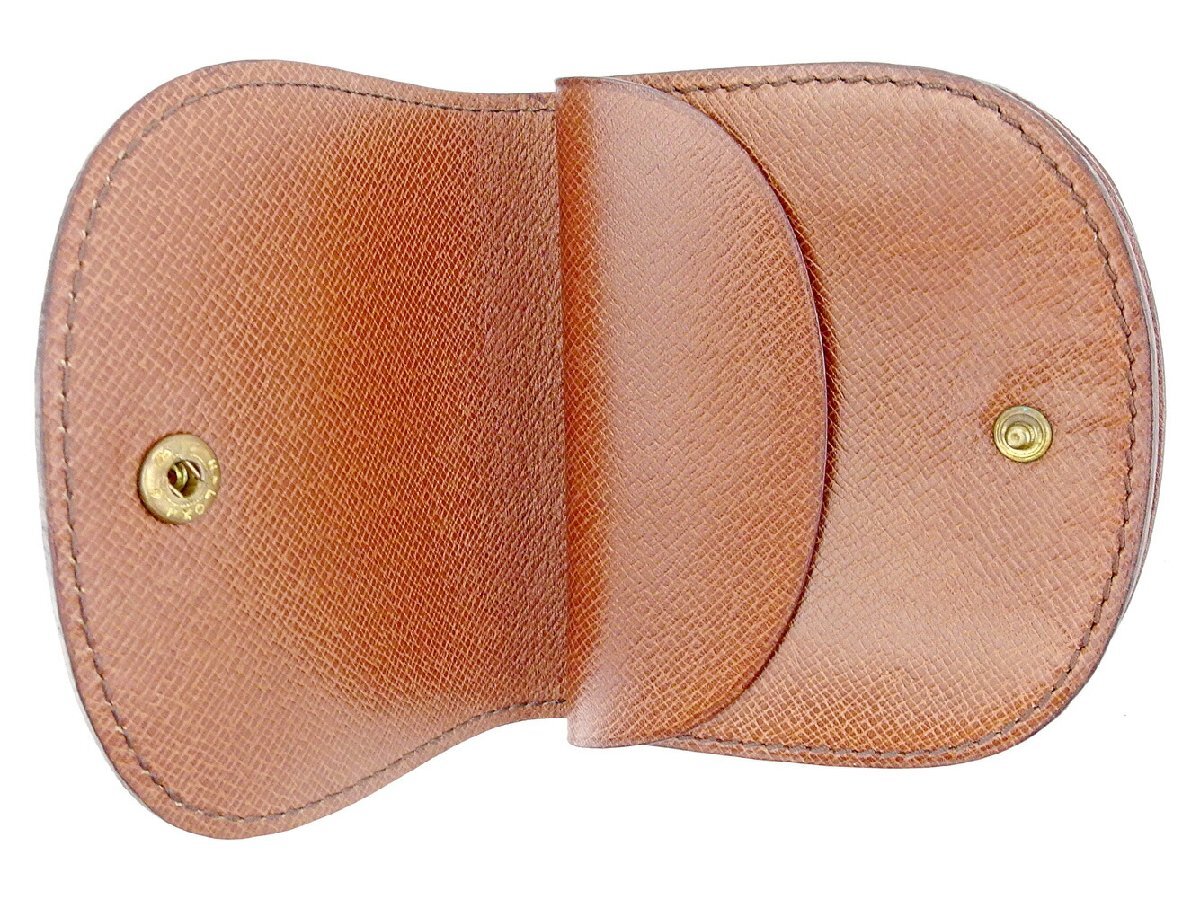 【30%OFFクーポン】ルイ・ヴィトン LOUIS VUITTON コインケース モノグラム /ポルトモネ・グセ ブラウン レディース 中古_画像4