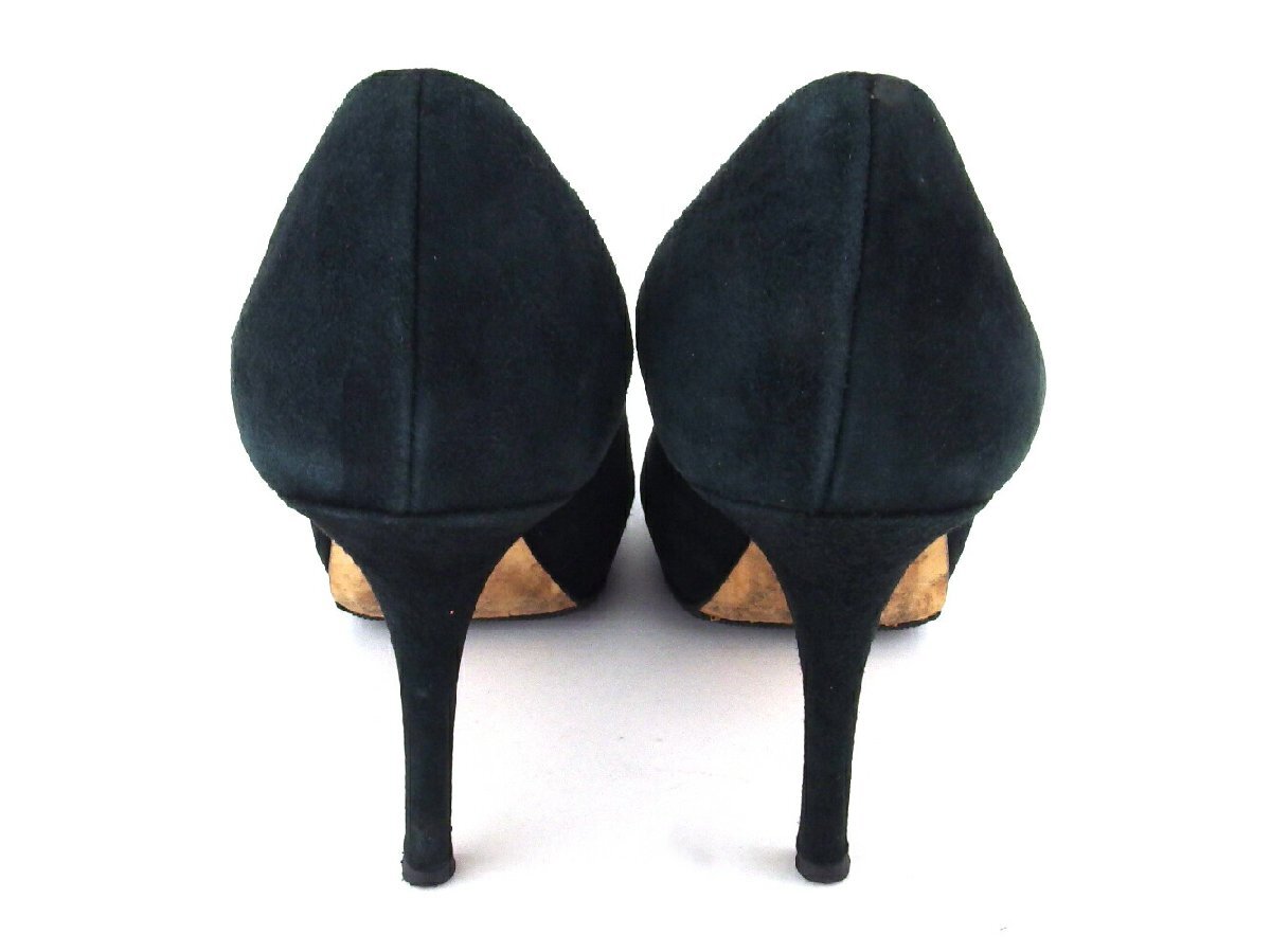 【30%OFFクーポン】ケイトスペード Kate Spade パンプス ハートモチーフ ♯6ハーフC オープントゥ ハイヒール ブラック レディース 中古_画像2