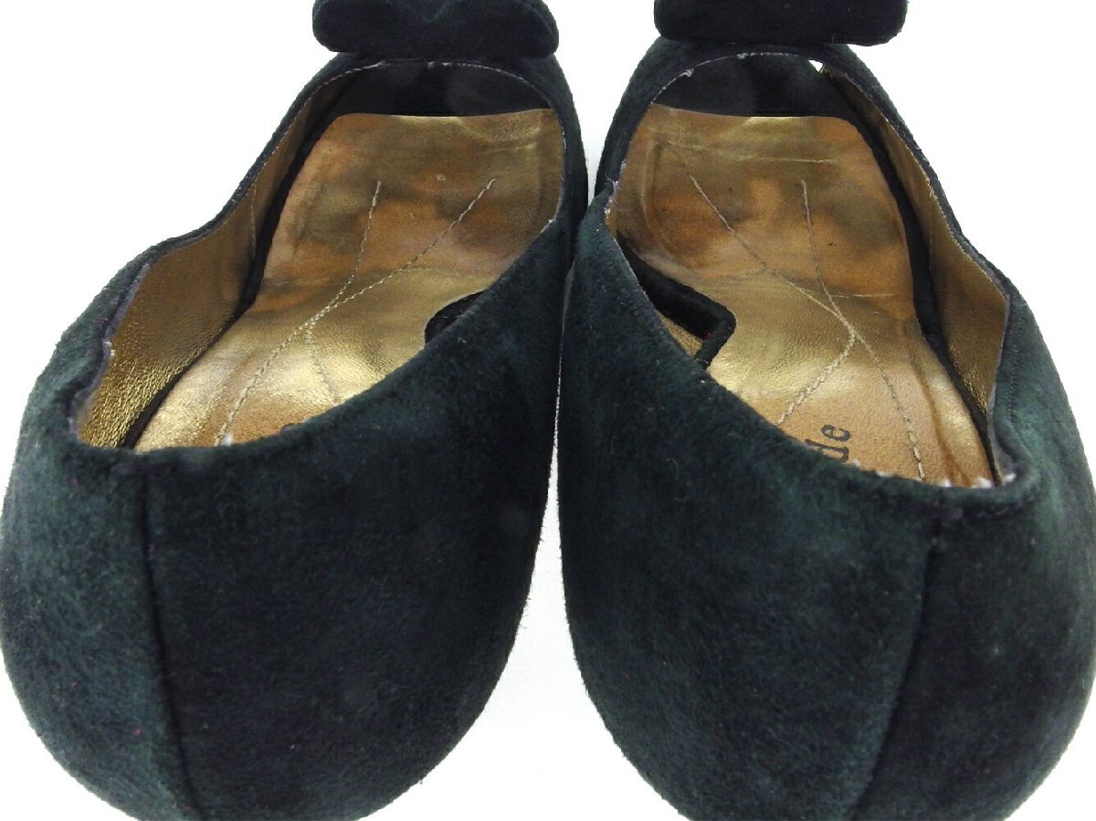 【30%OFFクーポン】ケイトスペード Kate Spade パンプス ハートモチーフ ♯6ハーフC オープントゥ ハイヒール ブラック レディース 中古_画像3