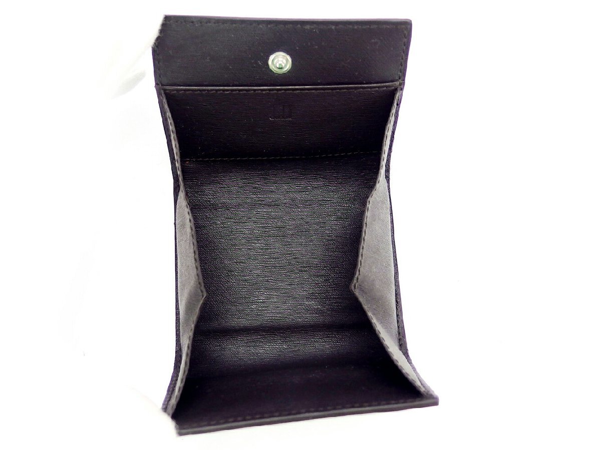 【30%OFFクーポン】ダンヒル Dunhill コインケース サイドカー ブラウン シルバー レディース 中古_画像4