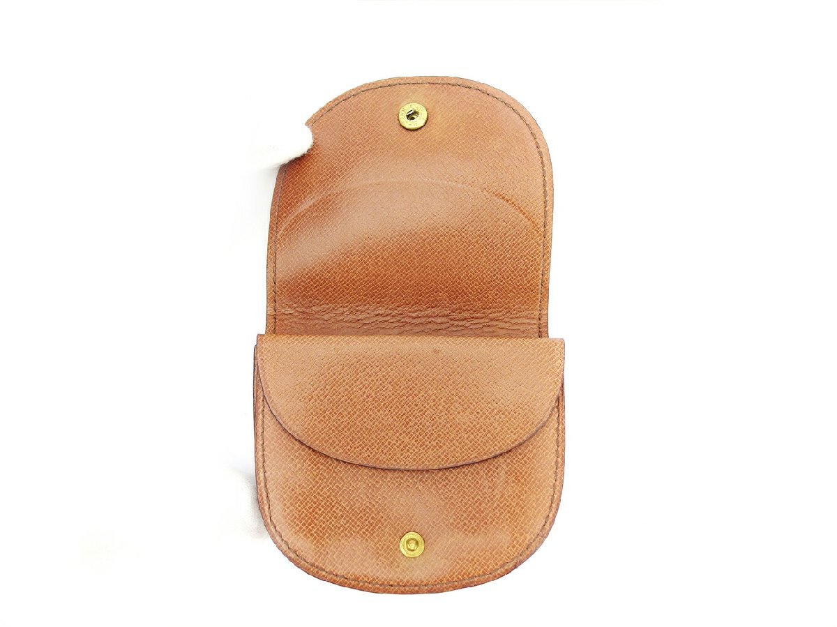 【30%OFFクーポン】ルイ・ヴィトン LOUIS VUITTON コインケース モノグラム ポルトモネグセ ブラウン ベージュ レディース 中古_画像4