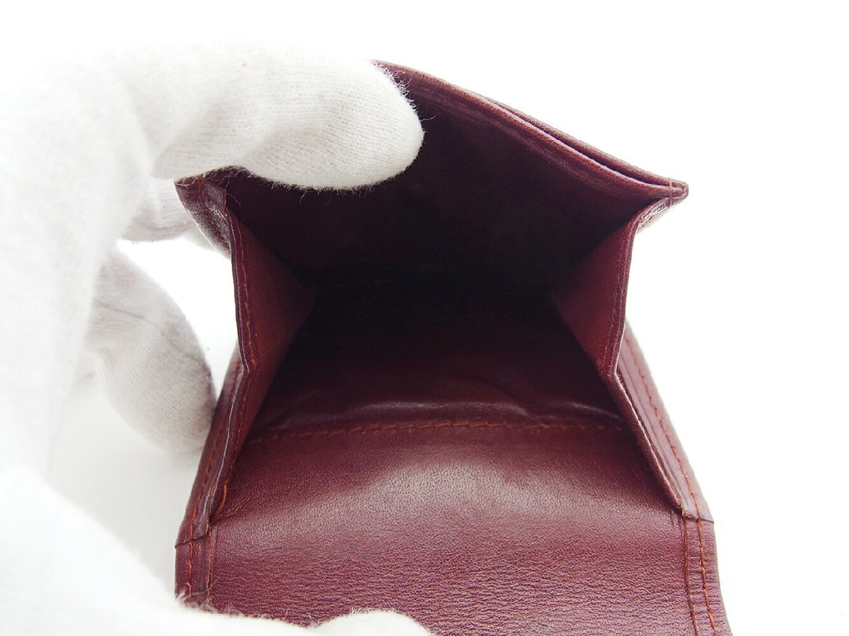 【30%OFFクーポン】カルティエ CARTIER コインケース マストライン ボルドー ゴールド レディース 中古_画像5