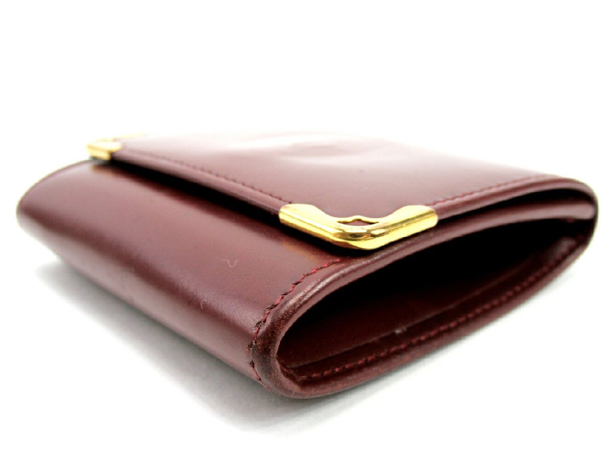 【30%OFFクーポン】カルティエ CARTIER コインケース マストライン ボルドー レディース 中古_画像2