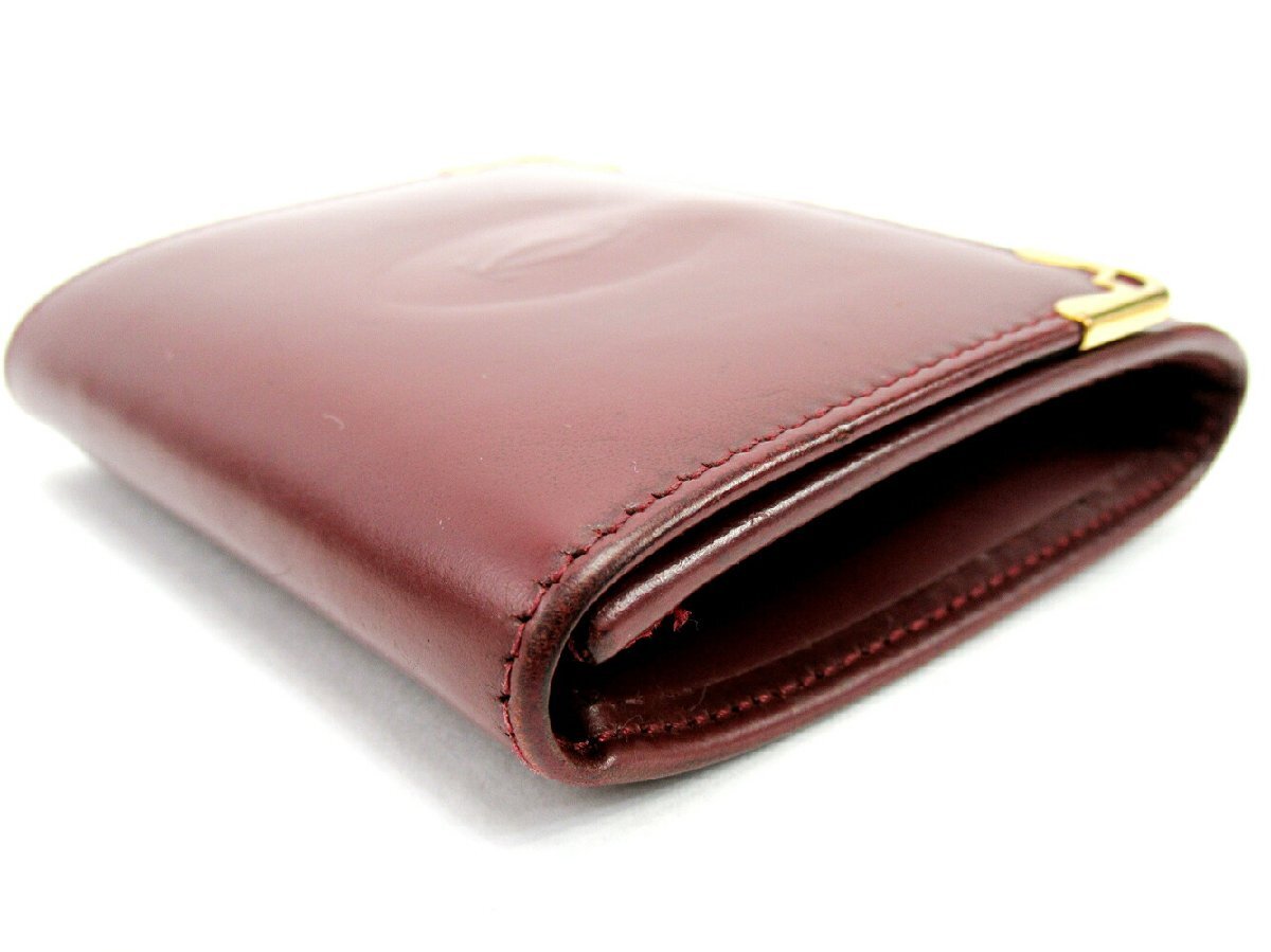 【30%OFFクーポン】カルティエ CARTIER コインケース マストライン ボルドー レディース 中古_画像3