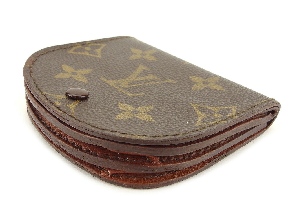 【30%OFFクーポン】ルイ・ヴィトン LOUIS VUITTON コインケース モノグラム ポルトモネグセ ブラウン ベージュ レディース 中古_画像2