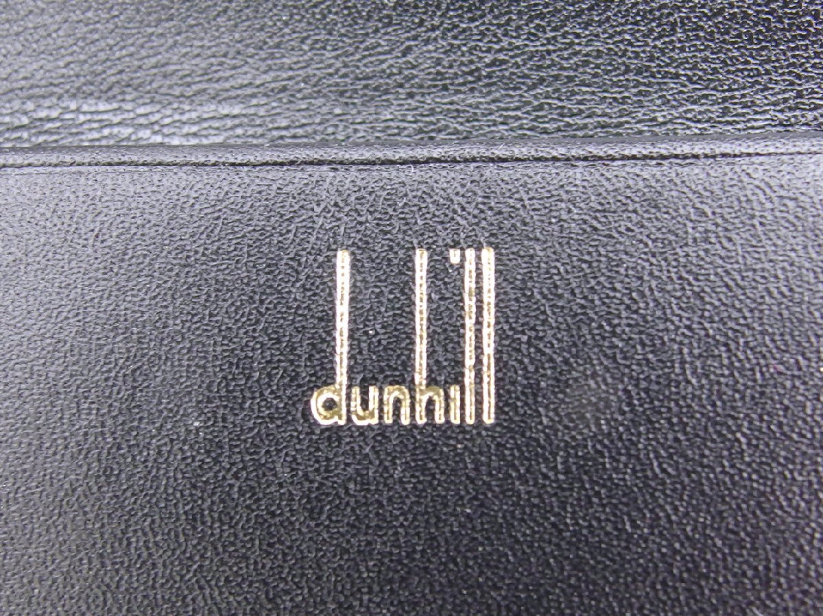 【30%OFFクーポン】ダンヒル Dunhill コインケース オックスフォード 馬蹄型 ロゴプレート ブラック レディース 中古_画像6