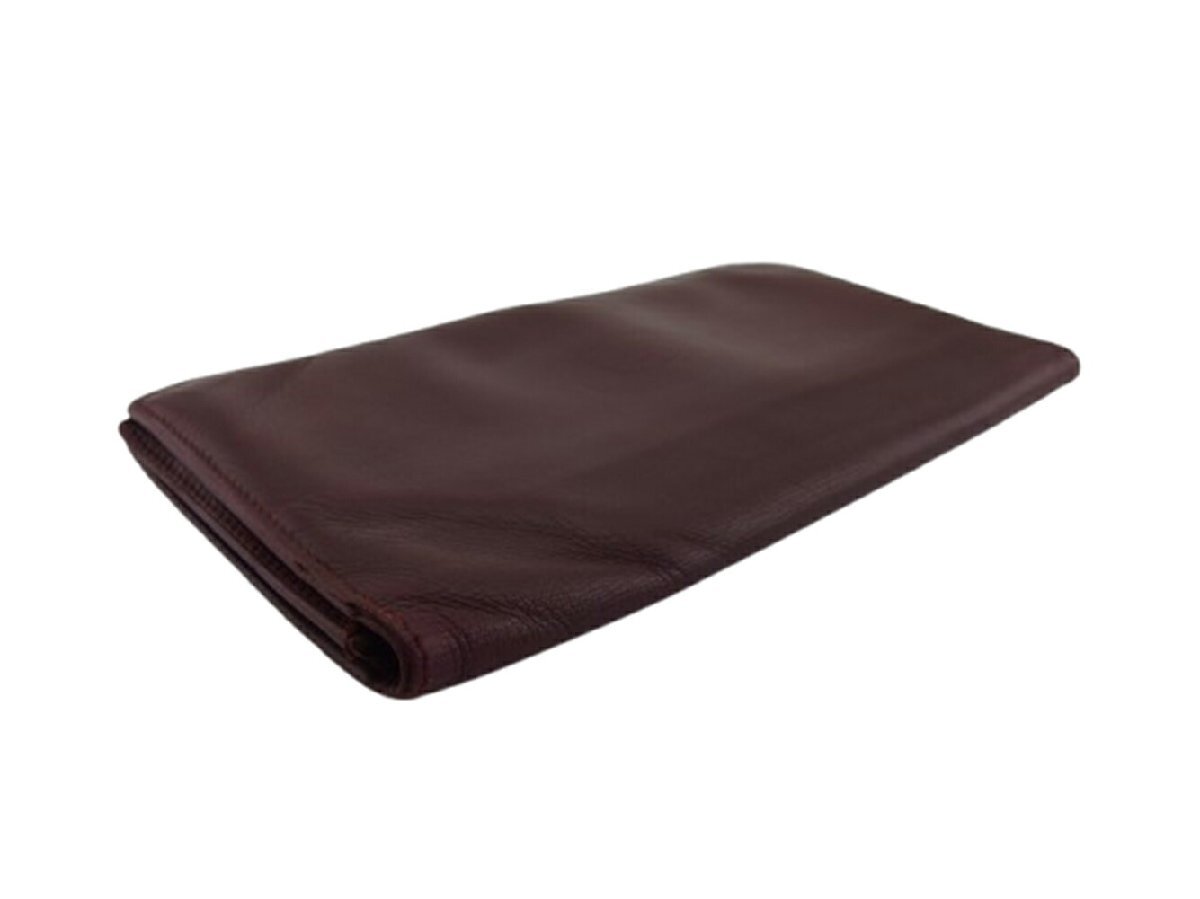 【30%OFFクーポン】カルティエ CARTIER 札入れ マストライン ボルドー レディース 中古_画像3