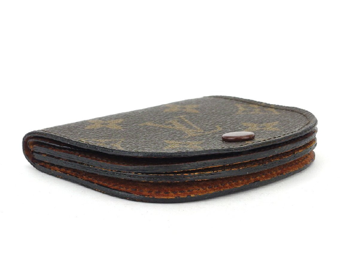 【30%OFFクーポン】ルイ・ヴィトン LOUIS VUITTON コインケース モノグラム ポルトモネグセ ブラウン ベージュ レディース 中古_画像2