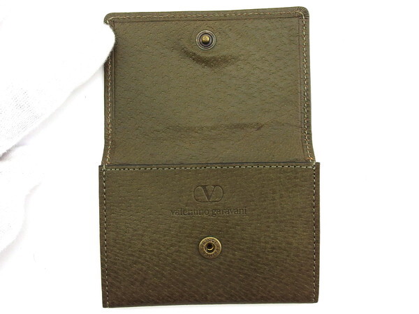 【30%OFFクーポン】ヴァレンティノ VALENTINO コインケース カーキ×ライトグリーン レディース 中古_画像4
