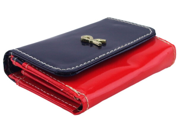 【30%OFFクーポン】ロベルタ・ディ・カメリーノ Roberta di Camerino コインケース バイカラー ブルー×レッド レディース 中古_画像3