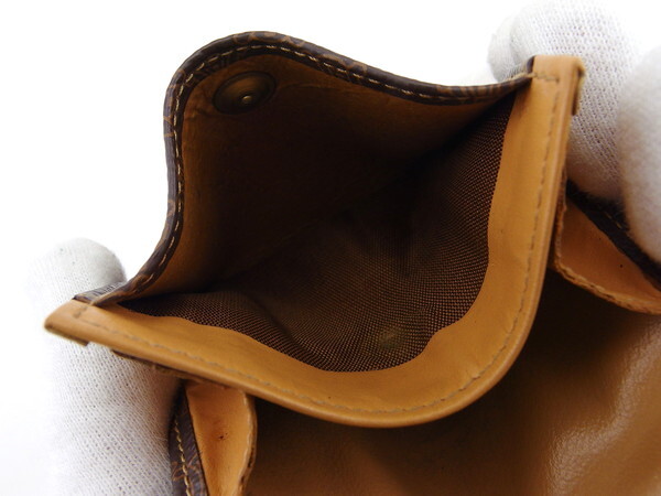 【30%OFFクーポン】セリーヌ CELINE コインケース マカダム ベージュ×ダークブラウン レディース 中古_画像5