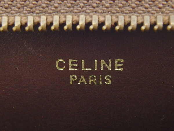 【30%OFFクーポン】セリーヌ CELINE コインケース ダークブラウン×ゴールド レディース 中古_画像6