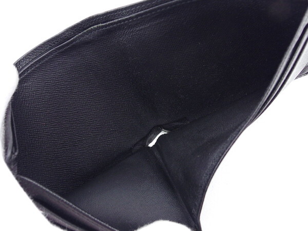 【30%OFFクーポン】ルイ・ヴィトン LOUIS VUITTON 札入れ タイガ ポルトビエカルトクレディ ブラック レディース 中古_画像5