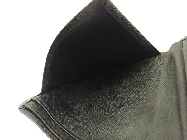【30%OFFクーポン】ルイ・ヴィトン LOUIS VUITTON 札入れ タイガ ポルトビエカルトクレディ ブラック レディース 中古_画像6