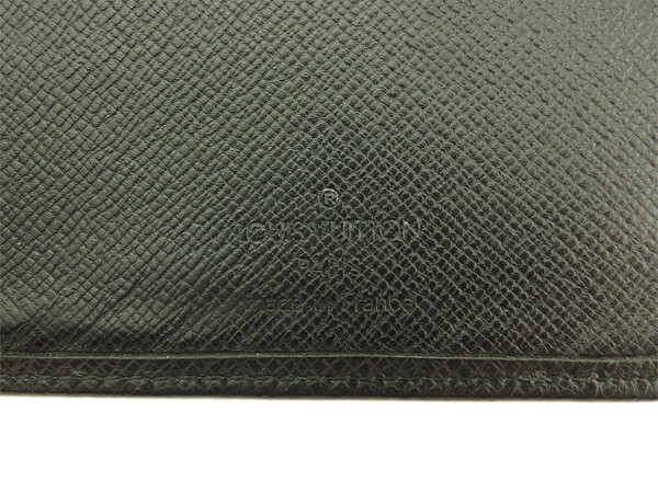 【30%OFFクーポン】ルイ・ヴィトン LOUIS VUITTON 札入れ タイガ ポルトビエカルトクレディ ブラック レディース 中古_画像7