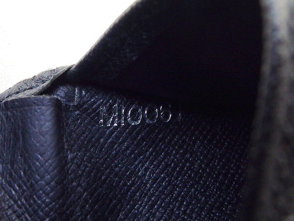 【30%OFFクーポン】ルイ・ヴィトン LOUIS VUITTON 札入れ タイガ ポルトビエカルトクレディ ブラック レディース 中古_画像8