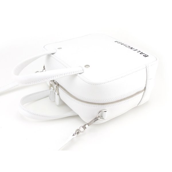 バレンシアガ BALENCIAGA ハンドバッグ XS トライアングルスクエアバッグ ホワイト 白 レディース 中古_画像4