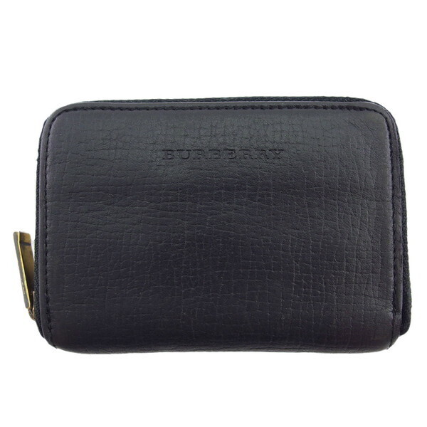 【30%OFFクーポン】バーバリー BURBERRY コインケース ブラック×ノバチェック レディース 中古_画像1