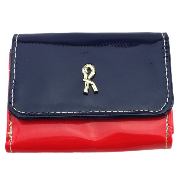 【30%OFFクーポン】ロベルタ・ディ・カメリーノ Roberta di Camerino コインケース バイカラー ブルー×レッド レディース 中古_画像1