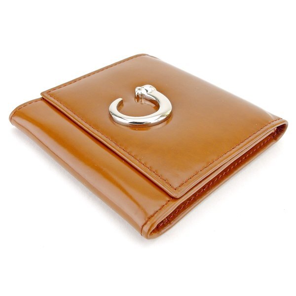【30%OFFクーポン】カルティエ CARTIER コインケース パンテール スクエアフォルム ブラウン シルバー レディース 中古_画像2