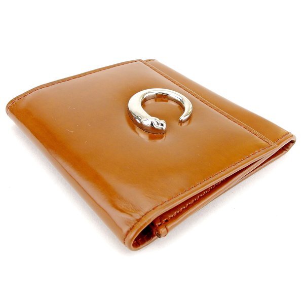 【30%OFFクーポン】カルティエ CARTIER コインケース パンテール スクエアフォルム ブラウン シルバー レディース 中古_画像3