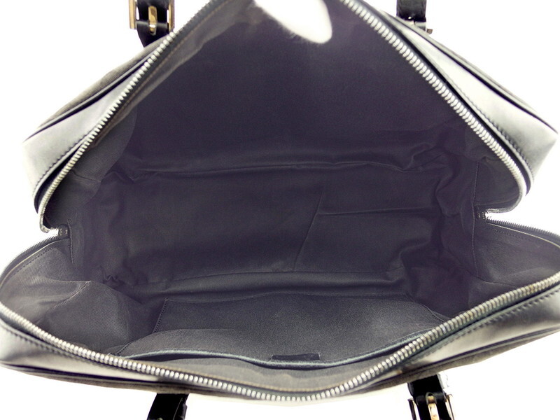 セリーヌ CELINE ボストンバッグ Cマカダム ブラック シルバー レディース 中古