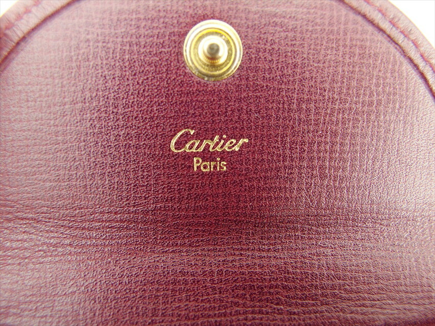 カルティエ CARTIER コインケース マストライン マストライン ボルドー レディース 中古_画像8
