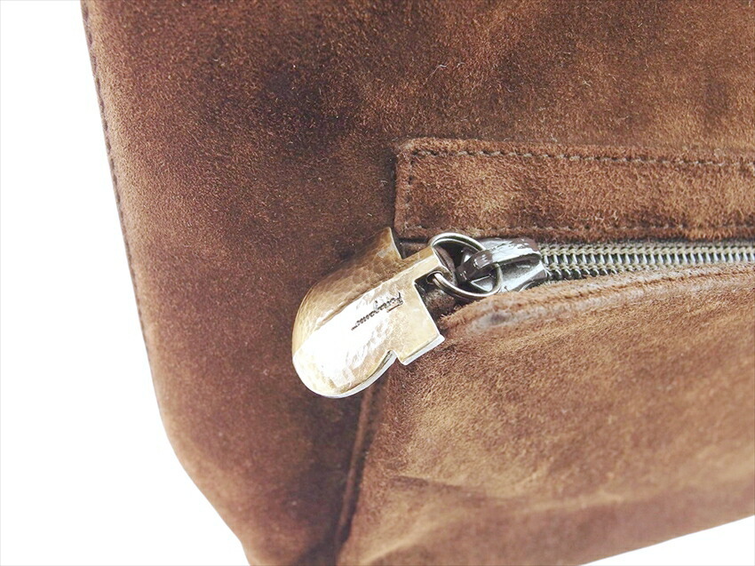サルヴァトーレフェラガモ Salvatore Ferragamo ショルダーバッグ ダークブラウン レディース 中古_画像8