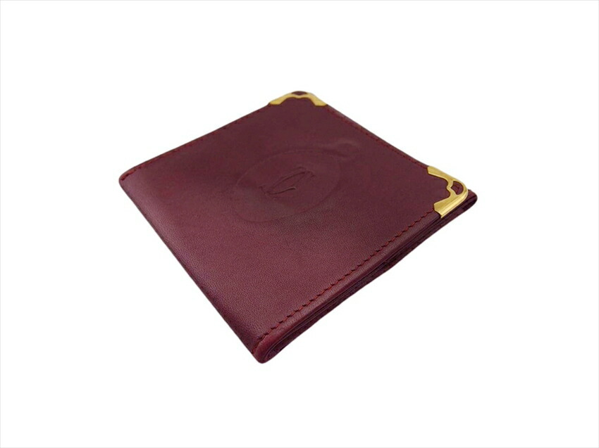 【30%OFFクーポン】カルティエ CARTIER コインケース マストライン ボルドー レディース 中古_画像2