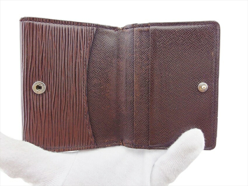 【30%OFFクーポン】ルイ・ヴィトン LOUIS VUITTON コインケース エピ ラドロー モカ レディース 中古_画像4