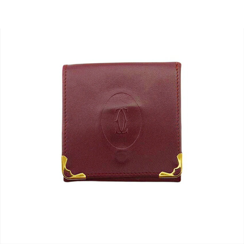【30%OFFクーポン】カルティエ CARTIER コインケース マストライン ボルドー レディース 中古_画像1