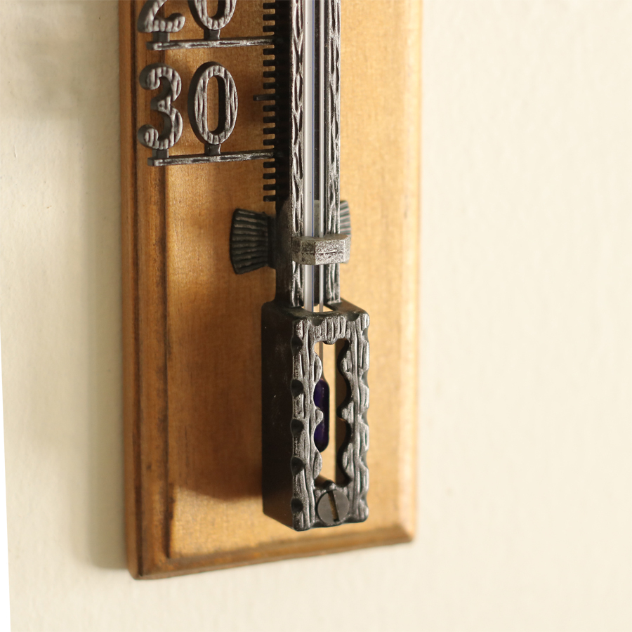 【立体的な数字の温度計】フランス ビンテージ 立体文字 木製 ベース 文具 フランスアンティーク 道具 アトリエ 壁掛け 雑貨_画像4