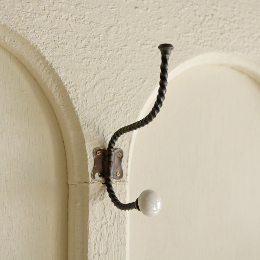 フランス アールヌーボー 1910年代 壁掛け コートフック アイアン フランスアンティーク 鉄製 ハンガー アトリエ アールデコ_画像1