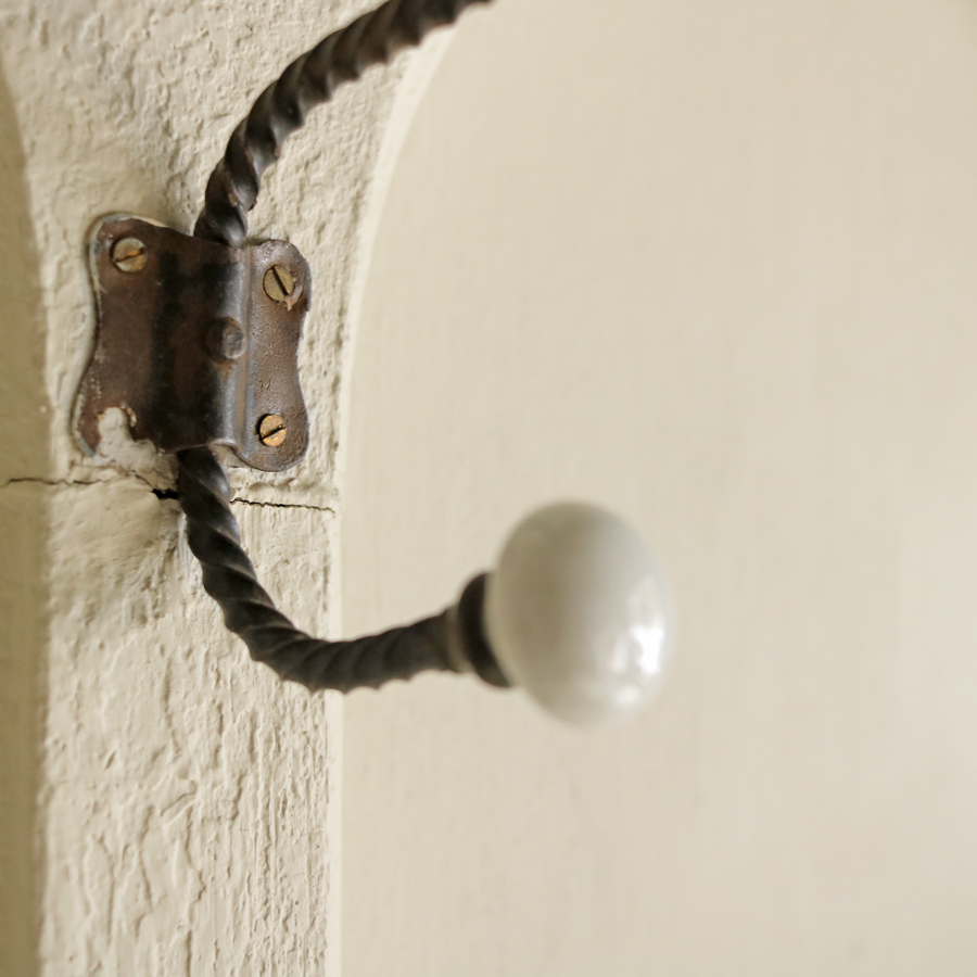 フランス アールヌーボー 1910年代 壁掛け コートフック アイアン フランスアンティーク 鉄製 ハンガー アトリエ アールデコ_画像4