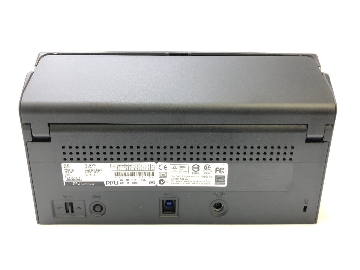 美品★PFU ScanSnap iX500 スキャナ スキャナー シートフィード 両面読み取り カラーCIS×2 RGB3色LED FI-IX500 T09011N_画像4