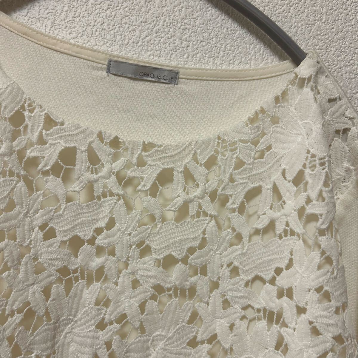 送料無料 匿名配送 OPAQUE.CLIP レース カットソー_画像3