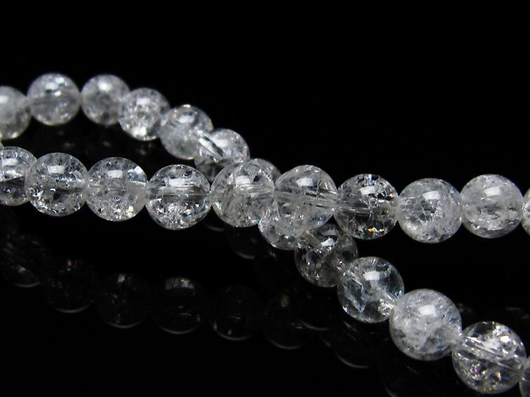 誠安◆超レア極品天然AAAAAクラック水晶ブレスレット 6mm [T82-10177]_画像2
