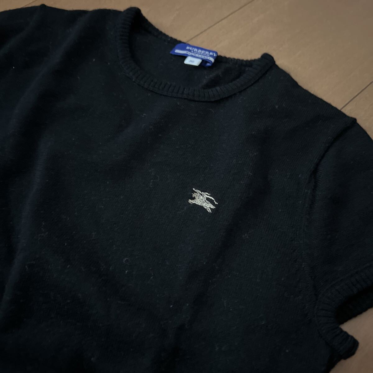BURBERRYバーバリーブルーレーベル●半袖ニット●38●_画像2