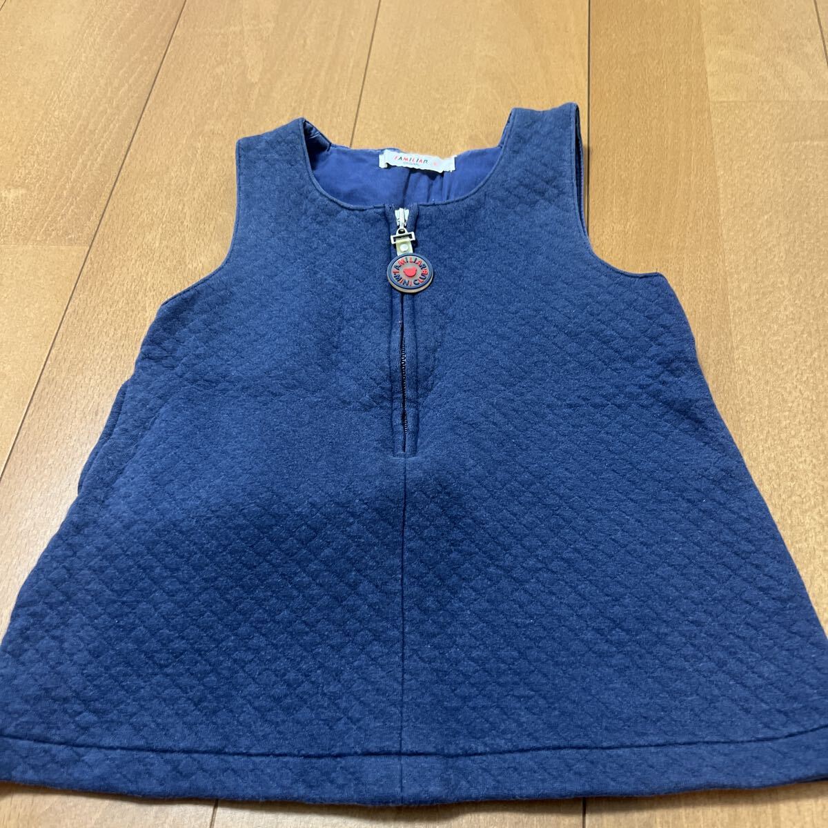 familiarファミリア● 女の子● ワンピース●80●前ファスナー_画像1