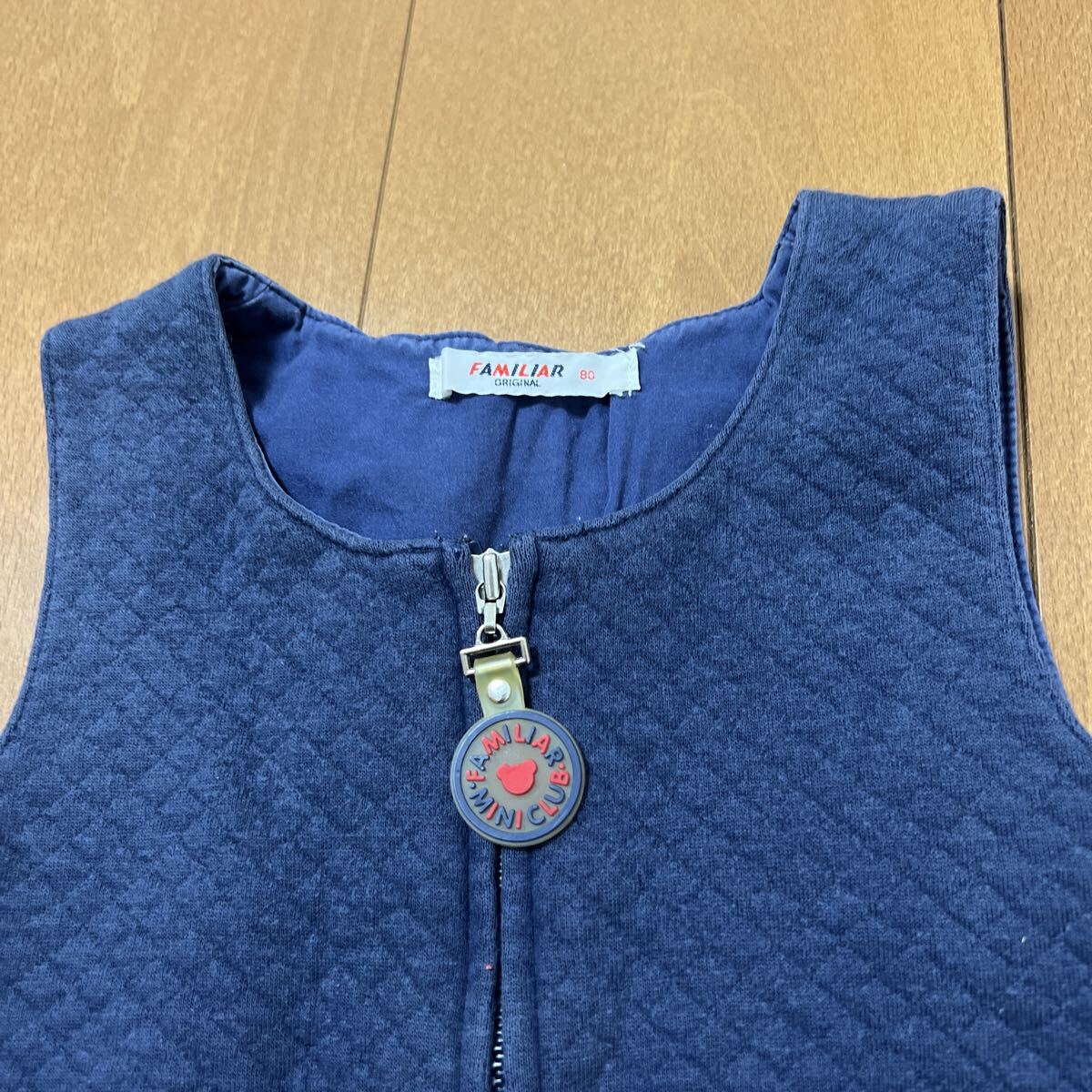 familiarファミリア● 女の子● ワンピース●80●前ファスナー_画像2