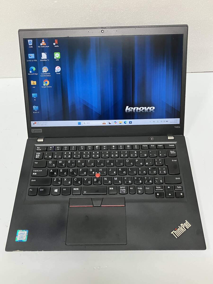 811A ● Lenovo ThinkPad T490S ● Core i7 8565U 1.8GHz/SSD 256GB/Windows11 動作品_画像1