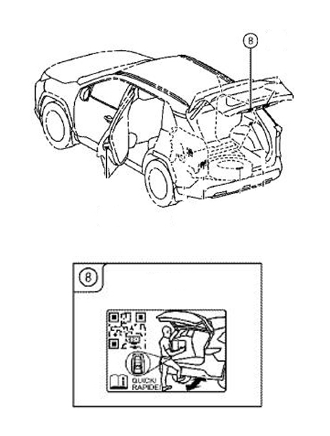  USトヨタ純正 19-22 TOYOTA RAV4 キックセンサーラベル-JAPAN USDM北米JDM ラブフォー ラヴフォーMXAA52 MXAA54 AXAH52 AXAH54 50系_画像5
